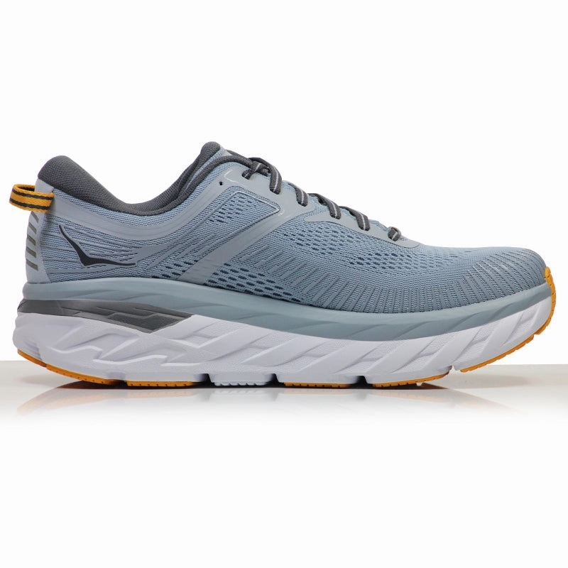 Hoka One One Bondi 7 Men's Running Shoe - Blue Fog/Castlerock Best Water Resistant Running Shoes