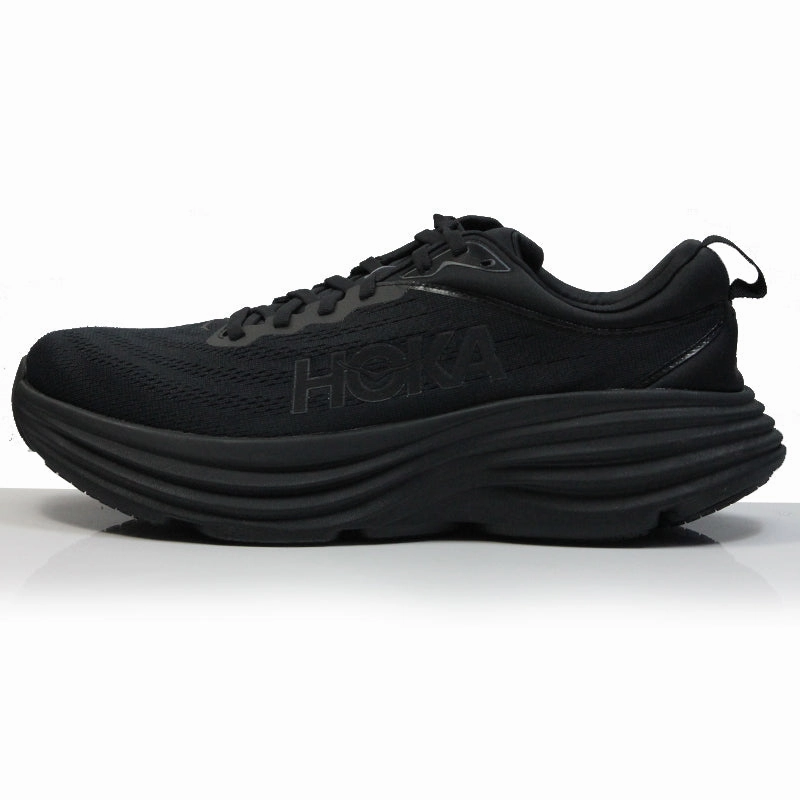 Hoka One One Bondi 8 Men's Running Shoe - Black/Black Rundisney Running Shoes