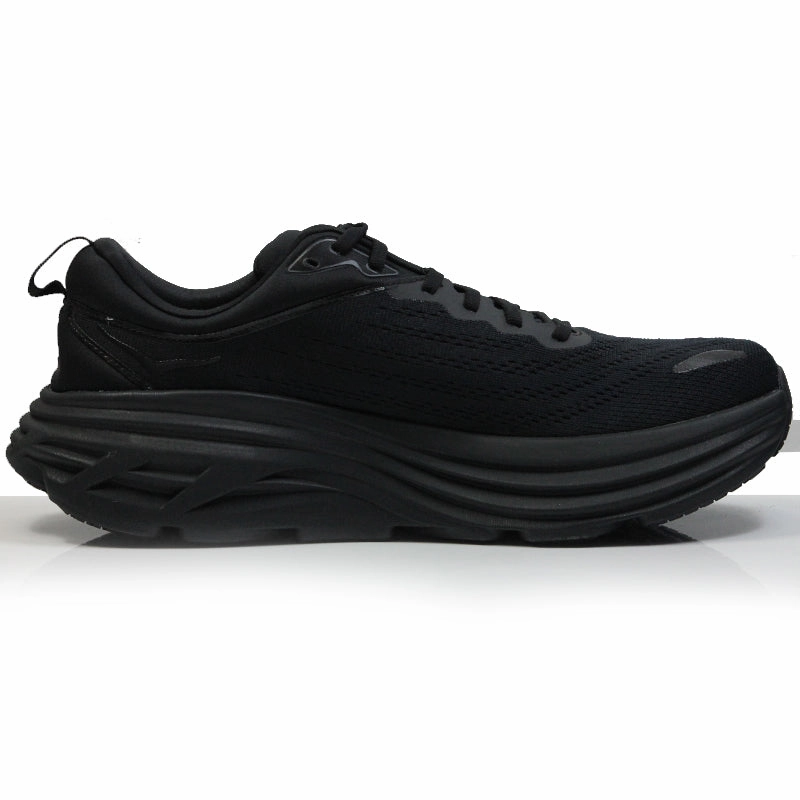 Wide Toe Box Running Shoes Hoka One One Bondi 8 Men's Running Shoe - Black/Black