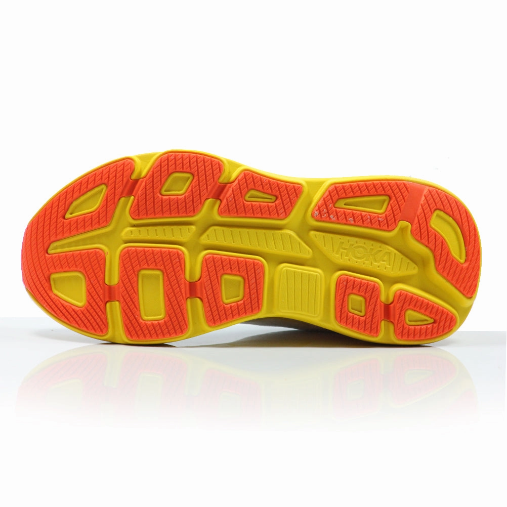 Hoka One One Bondi 9 Men's Running Shoe - Frost/Sunflower Best Running Shoes Wide Feet