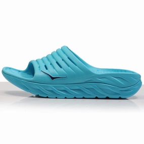Composite Toe Running Shoes Hoka One One Ora Unisex Recovery Slide - Scuba Blue/Bellwether Blue
