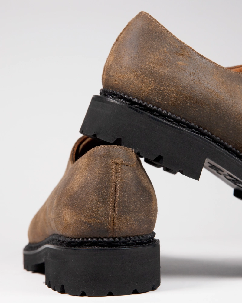 Mole Waxed Suede Wholecut Oxford Shoe Derby Oxfords