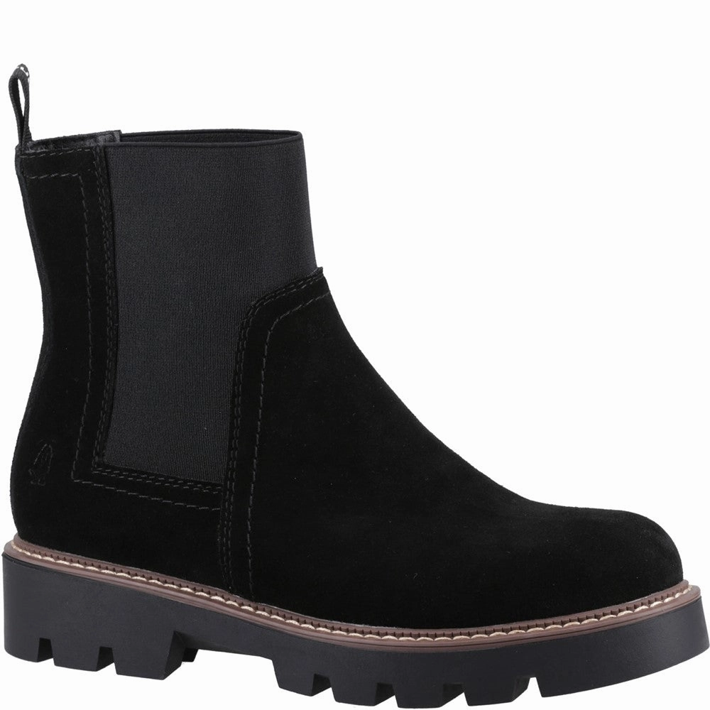 Tall Nappa Leather Platform Chelsea Boots Hush Puppies Adeline Ankle Boots
