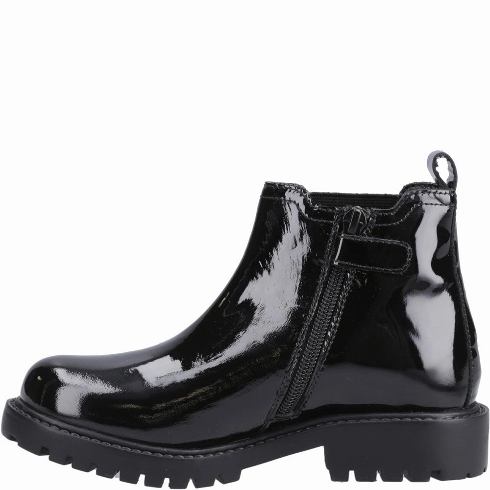 Tod's Chelsea Boots Hush Puppies Ariella Chelsea Patent Junior School Shoes