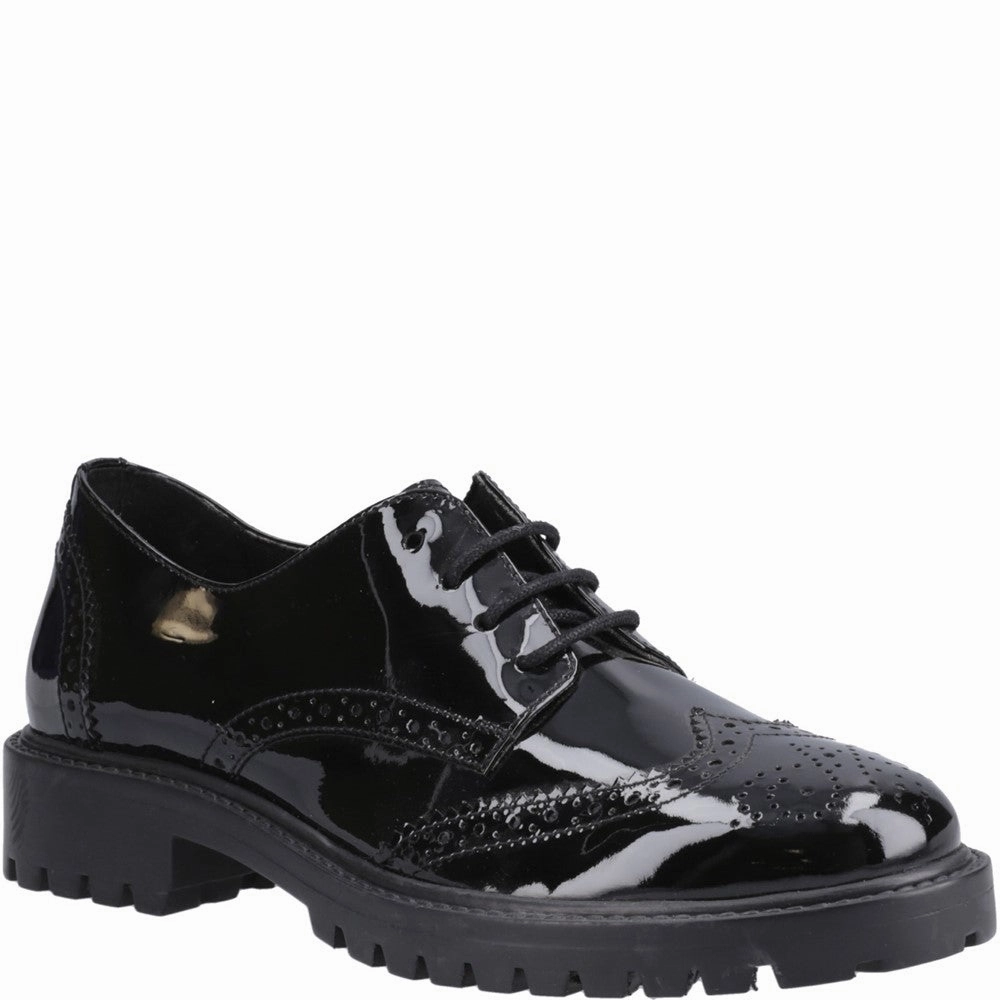 Brogues Formal Hush Puppies Athena Patent Senior School Shoes