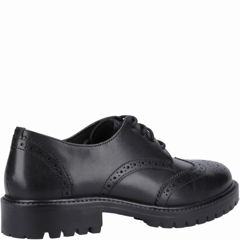 Hush Puppies Athena XL Senior School Shoes Tie Ghillie Brogues