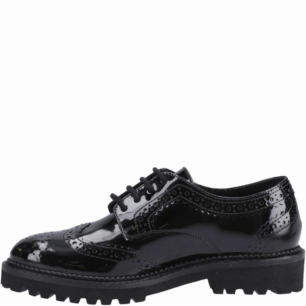 Hush Puppies Gabi Lace Up Patent Junior School Shoes Florsheim Brogue Shoes