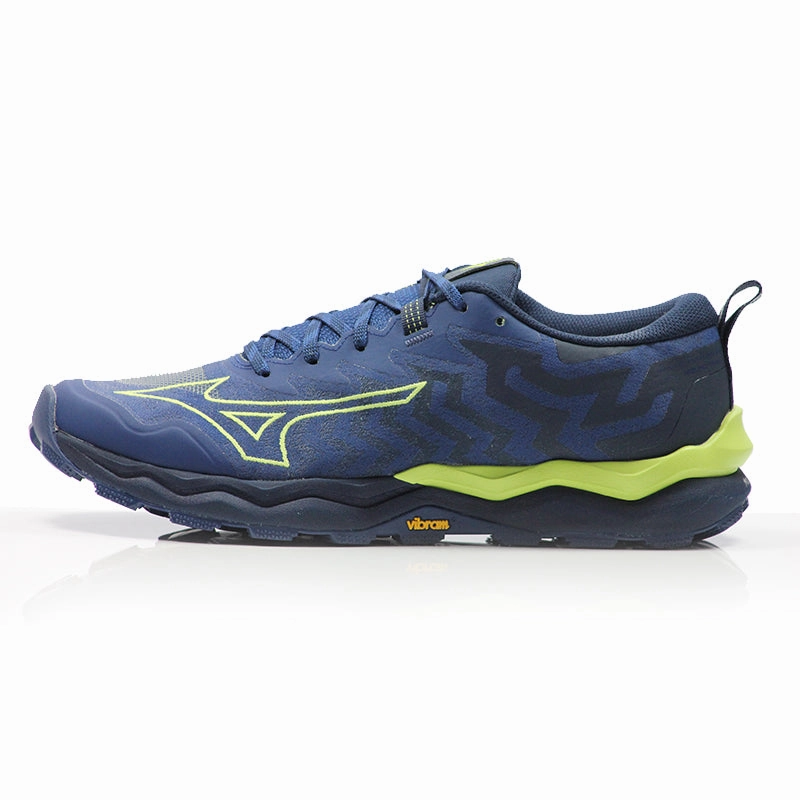 Best Road And Trail Running Shoes Mizuno Wave Daichi 8 Men's Trail Shoe - Navy Peony/Sharp Green