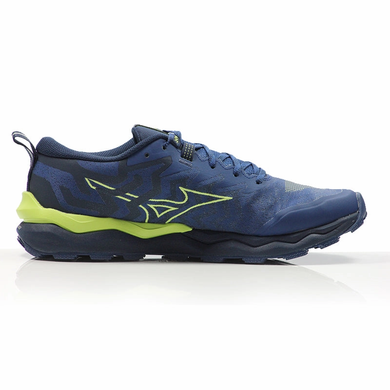 Best Kids Running Shoes Mizuno Wave Daichi 8 Men's Trail Shoe - Navy Peony/Sharp Green