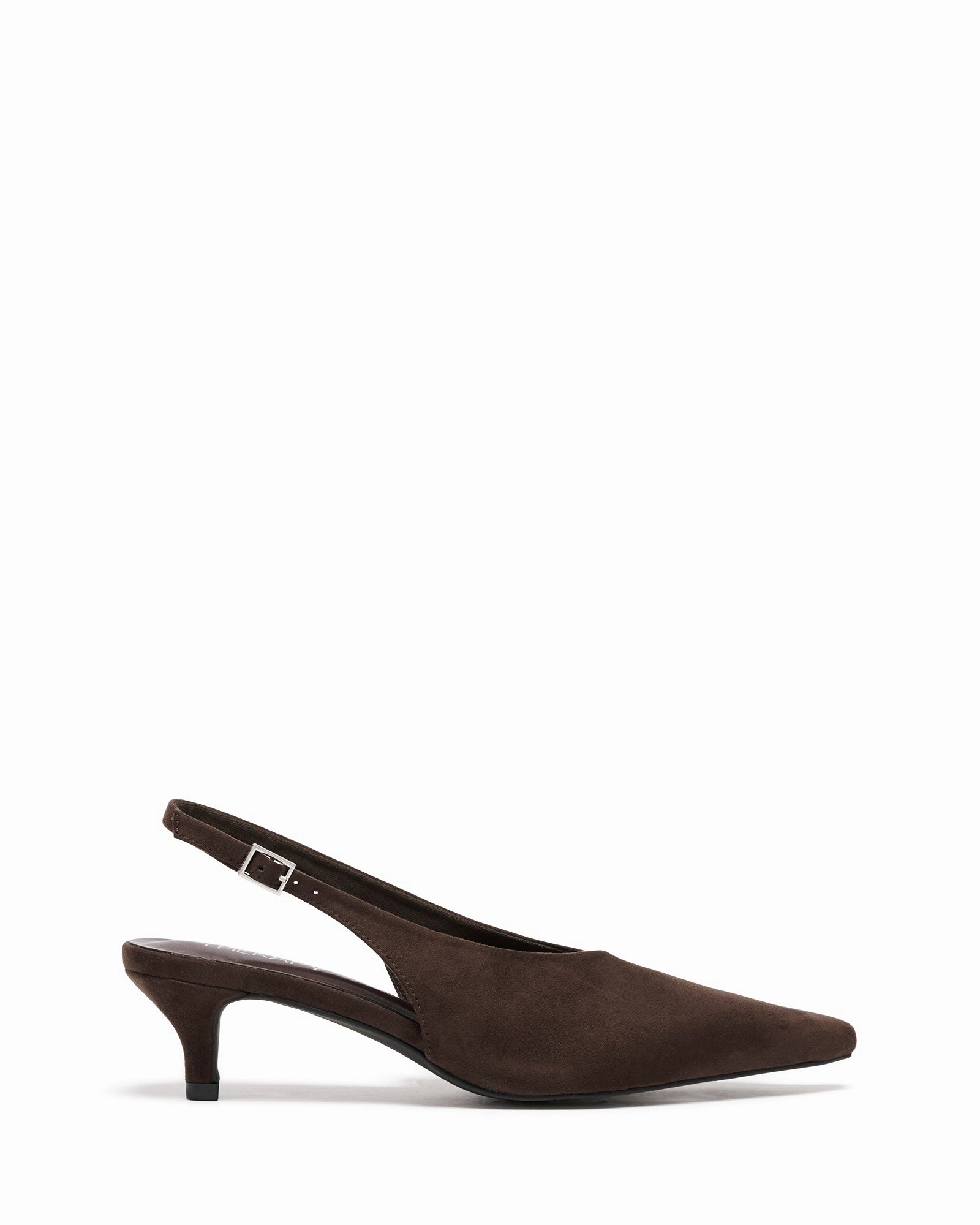 Lock High Heels Indiana Slingback Heel Chocolate Suede