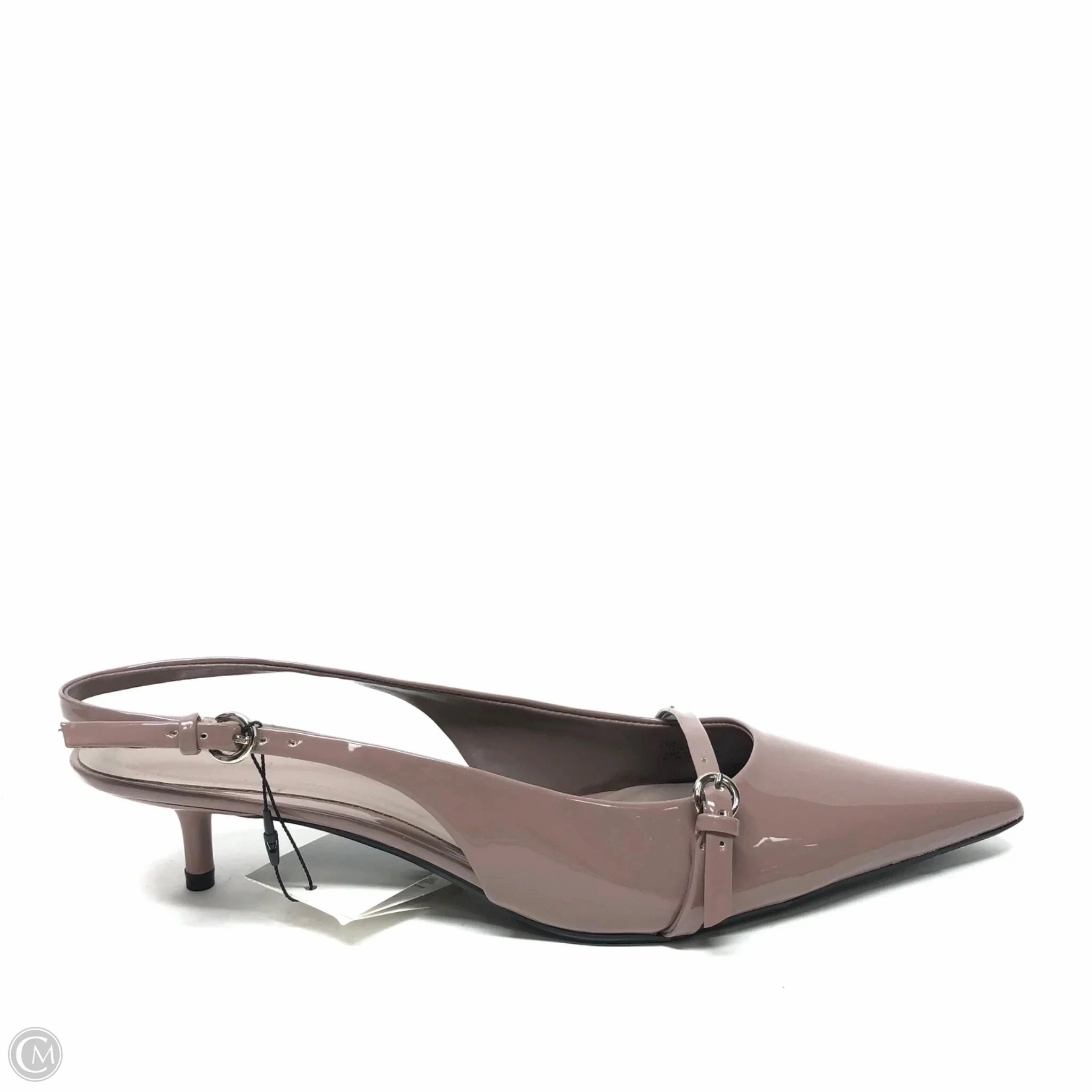 Two Strap High Heel Sandals Shoes Heels Kitten By Zara In Mauve, Size: 10