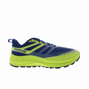 Cushioned Trail Running Shoe INOV8 | Men's TrailFly Max Running Shoes - Blue/Lime/Black