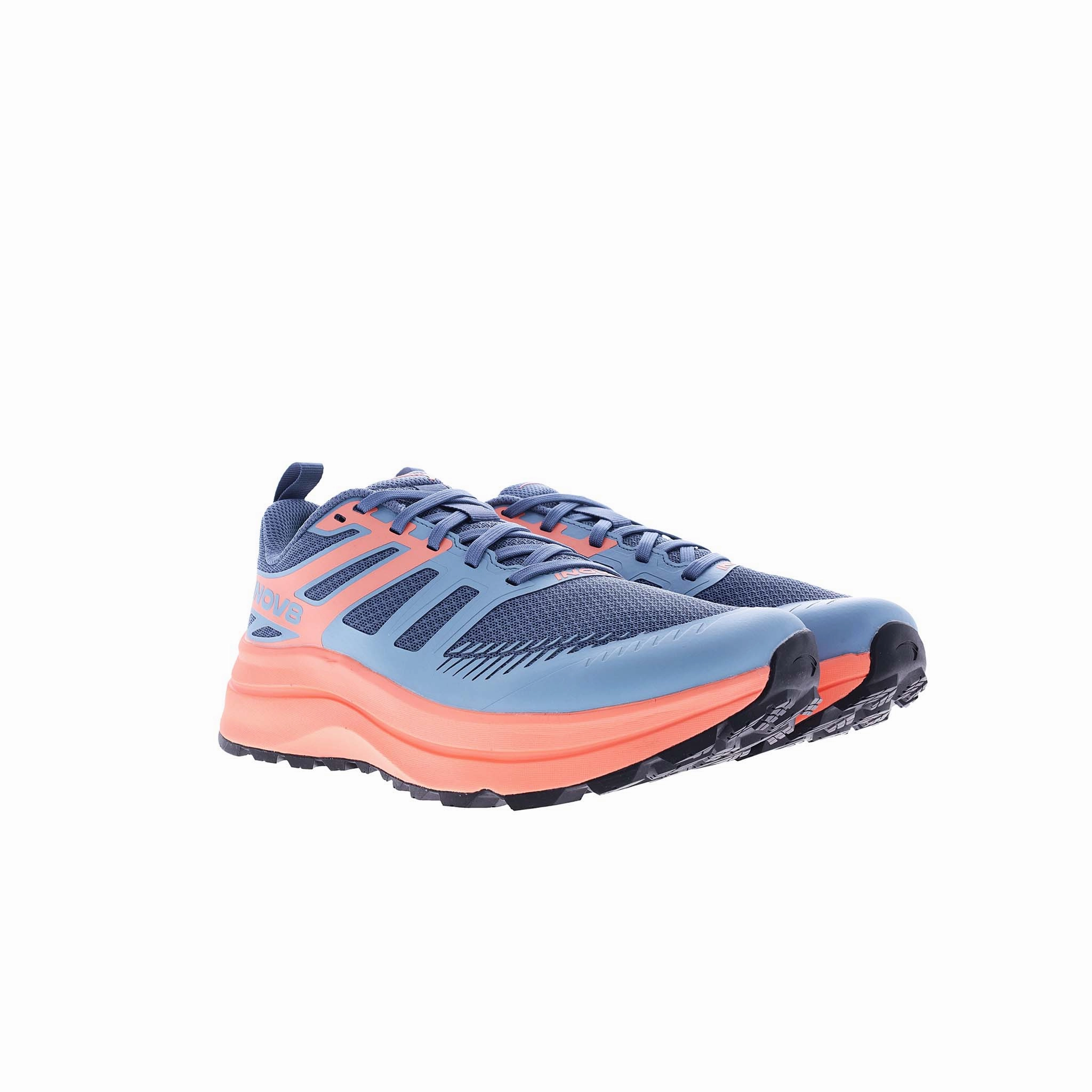 INOV8 | Women's TrailFly Max Running Shoes - Blue Grey/Coral Ultralight Trail Running Shoes