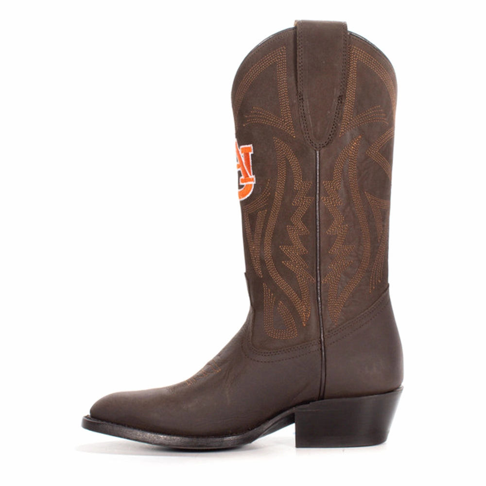 Auburn University Embroidered Square Toe Pull On Cowboy Boots Uk Boots Chemist