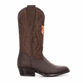 Nancy Sinatra Boots Auburn University Embroidered Square Toe Pull On Cowboy Boots