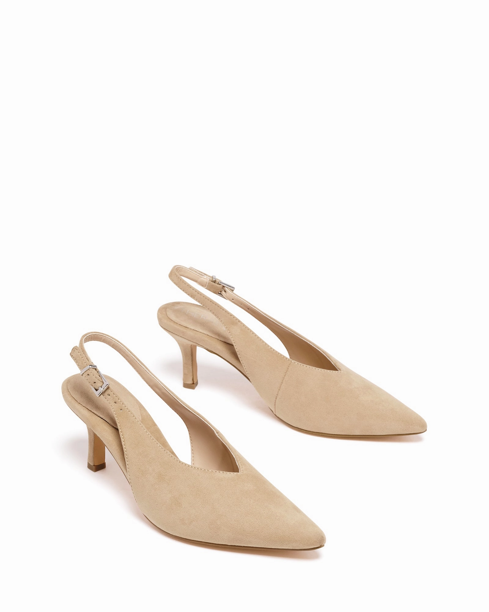 Jacs Slingback Pump Cashew Microsuede High Heels Song