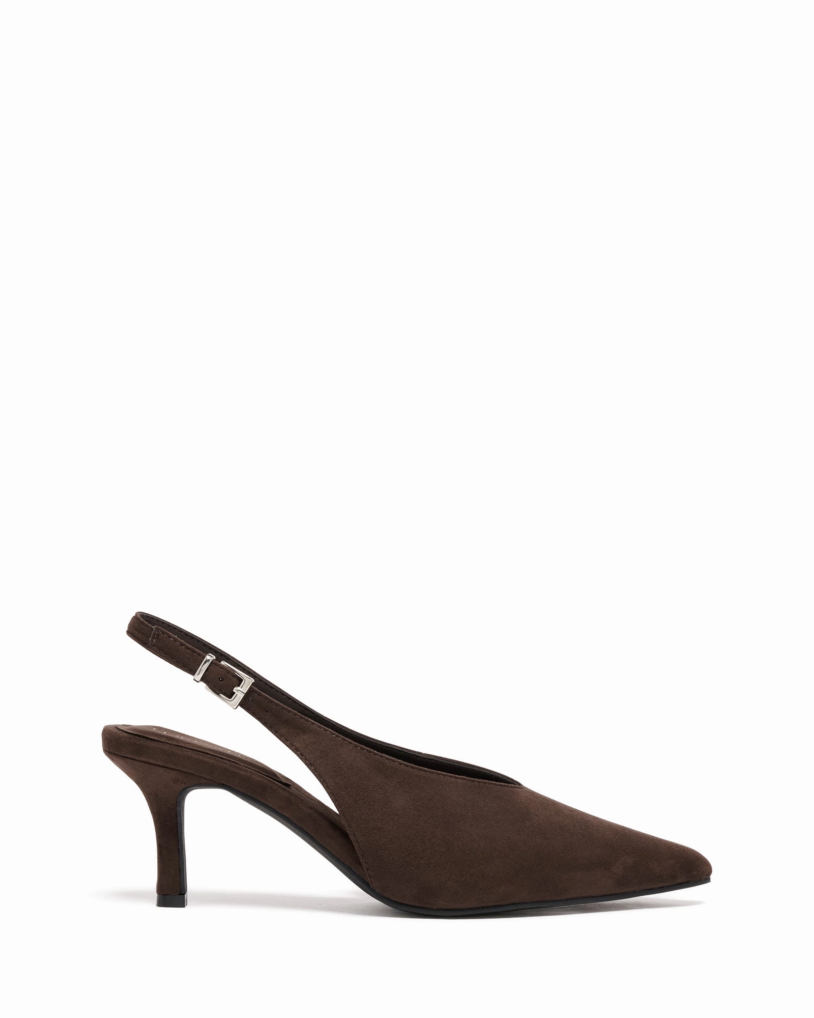 Jacs Slingback Pump Chocolate Microsuede Pants With High Heels