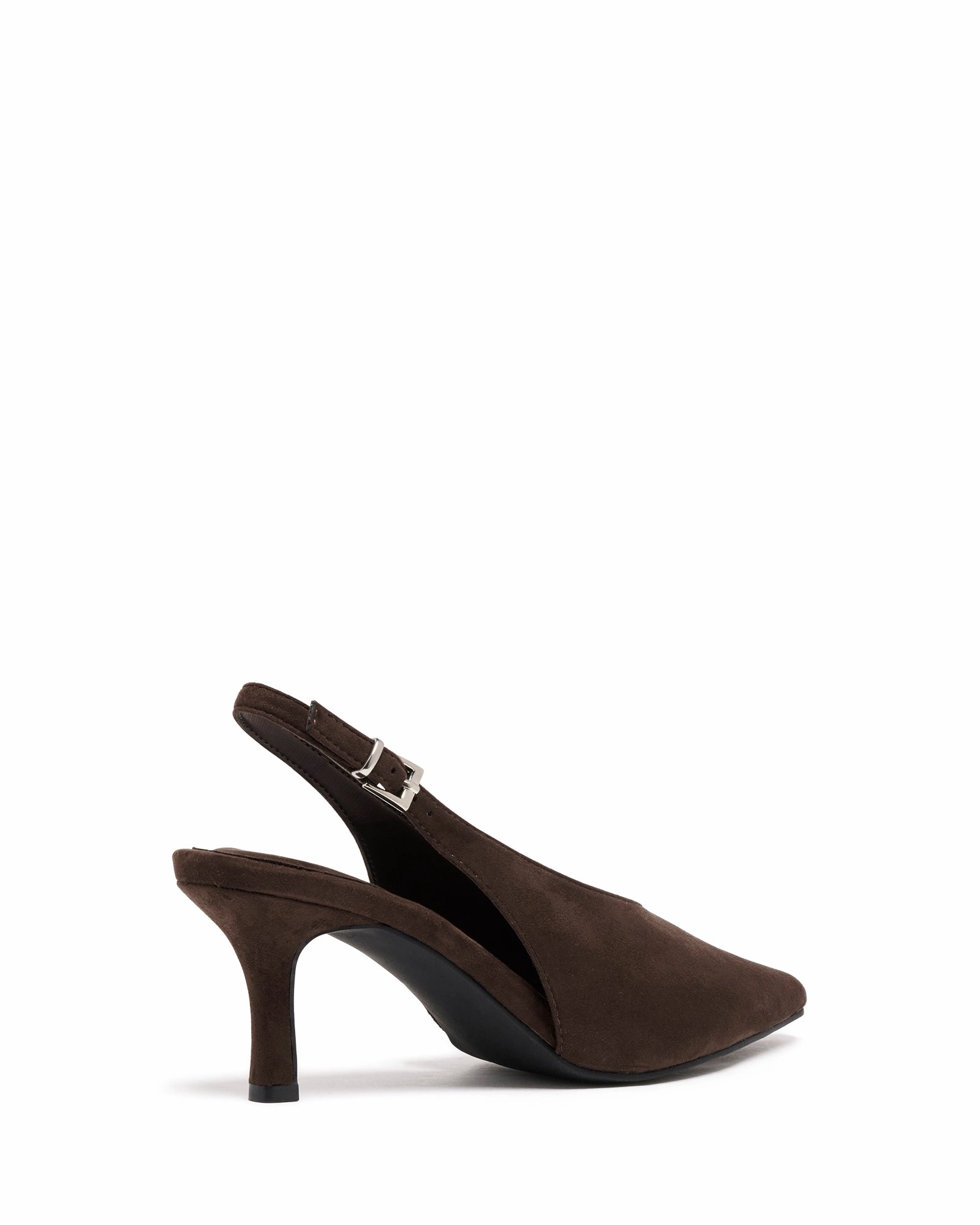 Jacs Slingback Pump Chocolate Microsuede Sexy Feet On High Heels