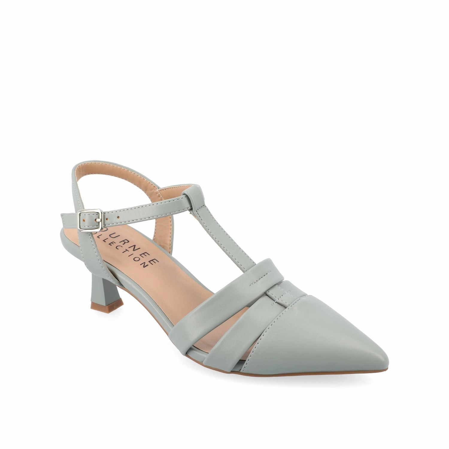 JAZLYNN BASIC T-STRAP KITTEN HEELS IN WIDE High Heels Vs Wedges