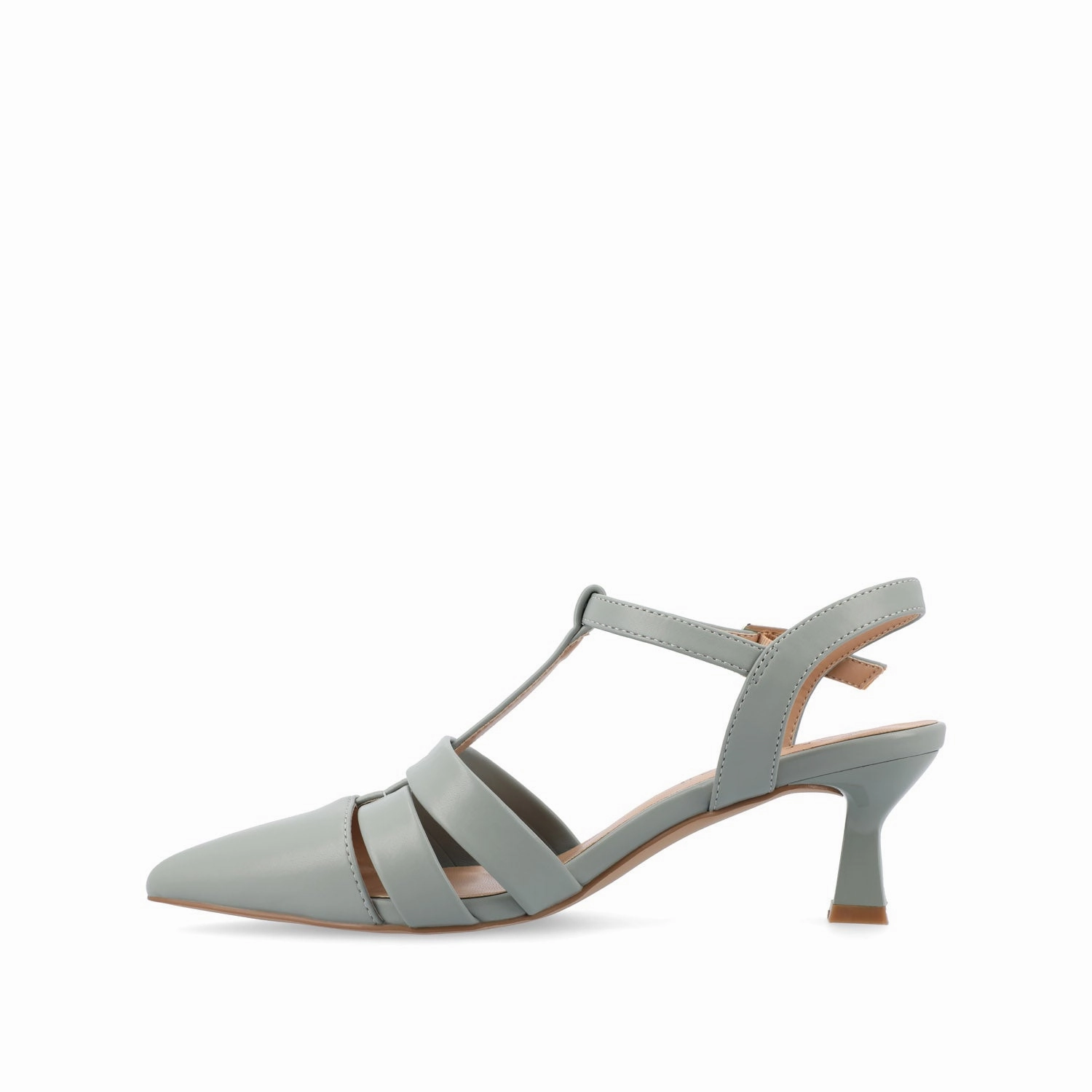 JAZLYNN BASIC T-STRAP KITTEN HEELS IN WIDE High Heels Feet Sexy