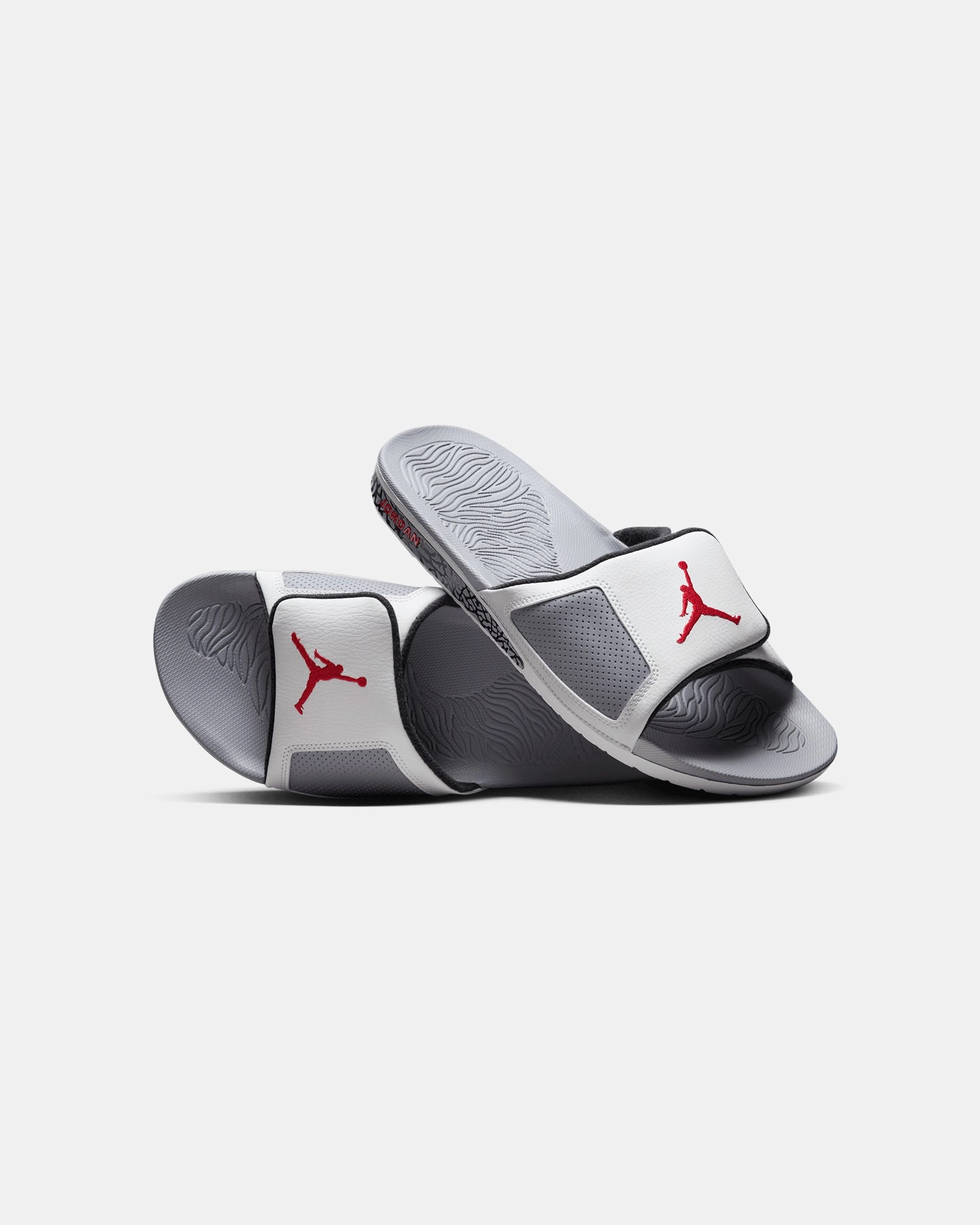 Suede Sole Slippers Jordan Hydro III Slides Summit White/Fire Red