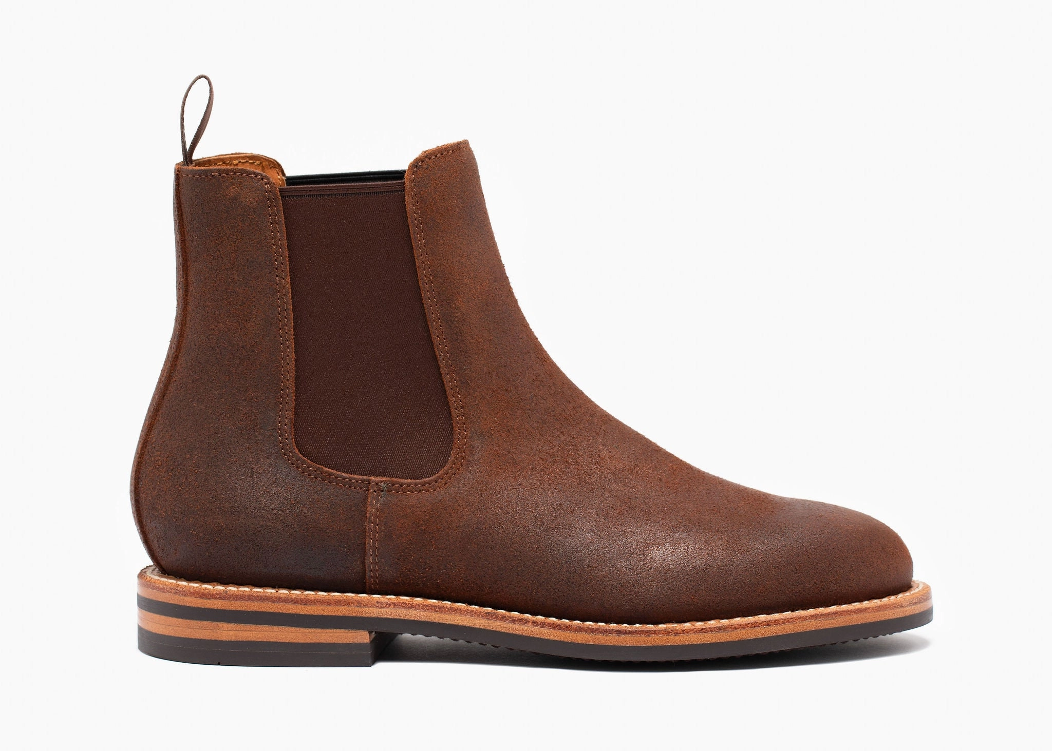 Beige Chelsea Josephine Chelsea Boot Dark Oak Roughout