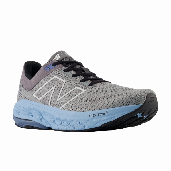 New Balance Men's Fresh Foam 860v14 Wide Grey/Blue New Balance White Mens Sneakers