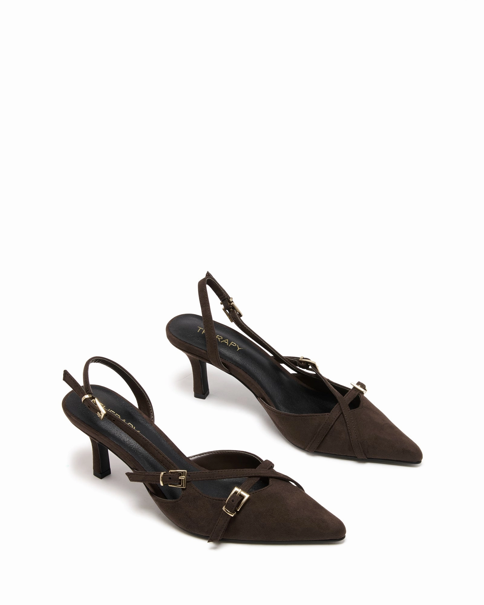 Dictator In High Heels Juicy Slingback Pump Chocolate Microsuede