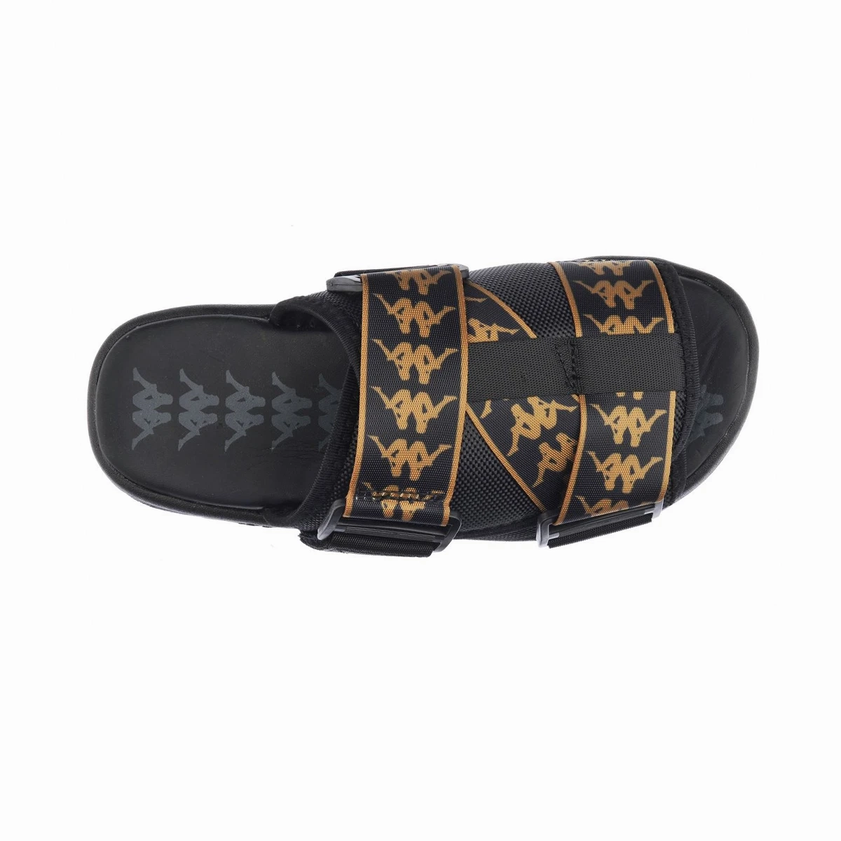 Leather Platform Slides Kappa Men's 222 Banda Mitel 1 Slides - Black / Gold