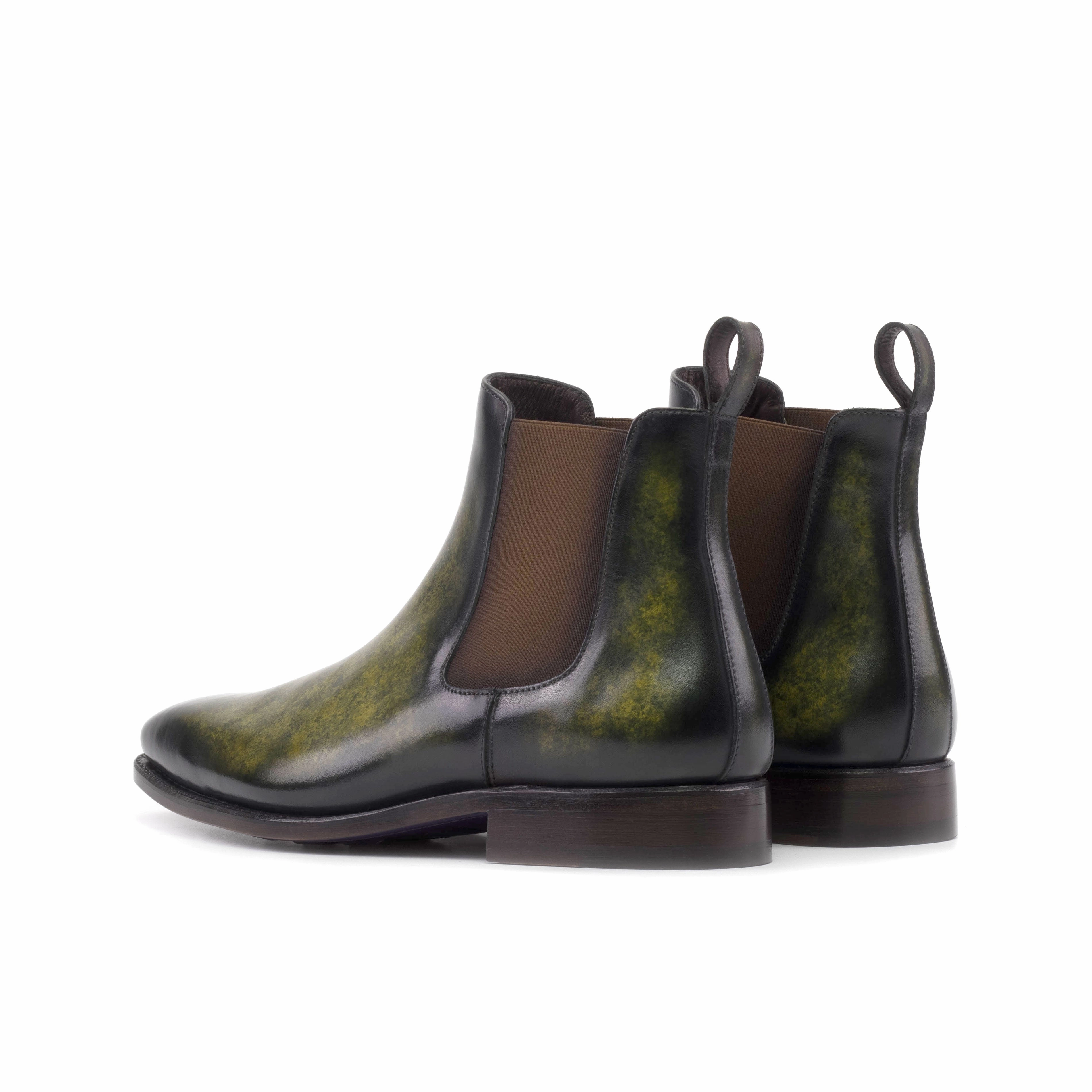 Veronica Beard Delilah Chelsea Boots Khaki Patina Chelsea Boots