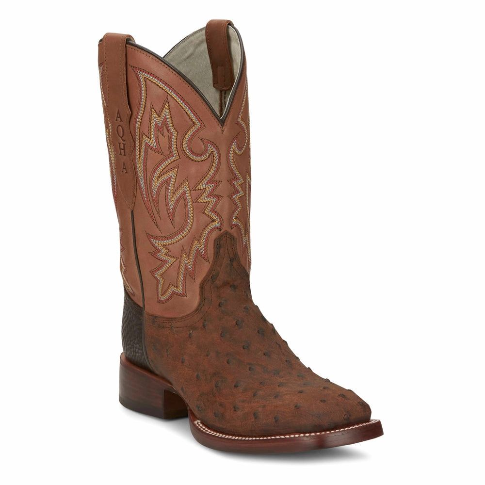 Met Guard Boots King 11 Inch Full Quill Ostrich Square Toe Cowboy Boots