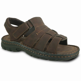 Denim Platform Sandals KOZI Men Sandal FISHMAN-2 Coffee