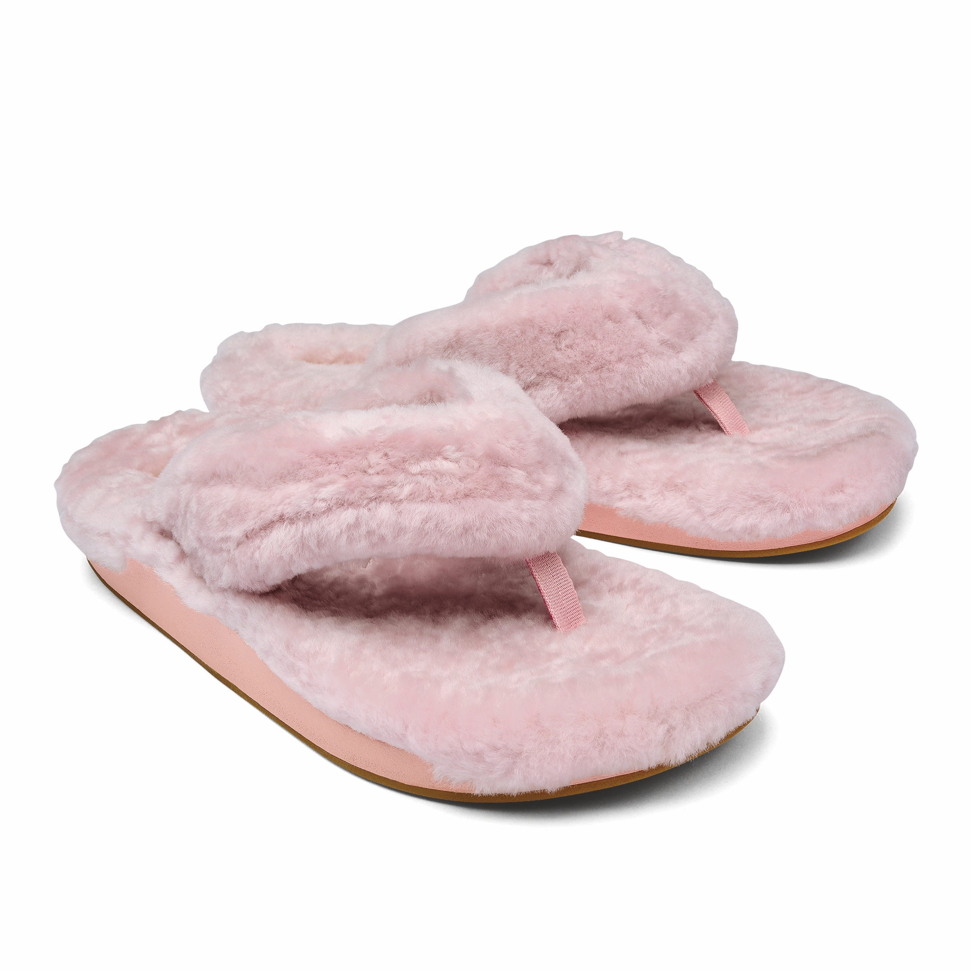 Suede Kitten Heel Flip Flops Kpe'a Heu - Pink Clay