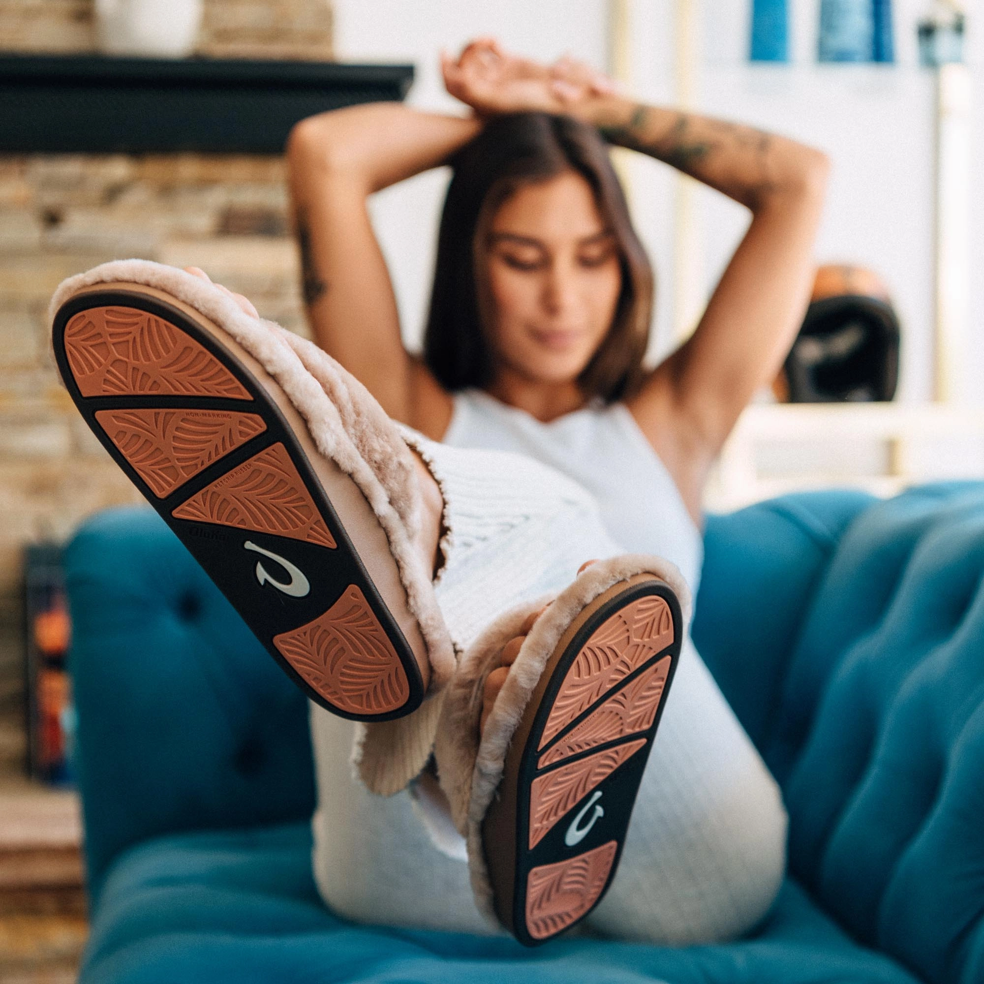 Kpe'a Heu - Tan Cloudstepper Flip Flops