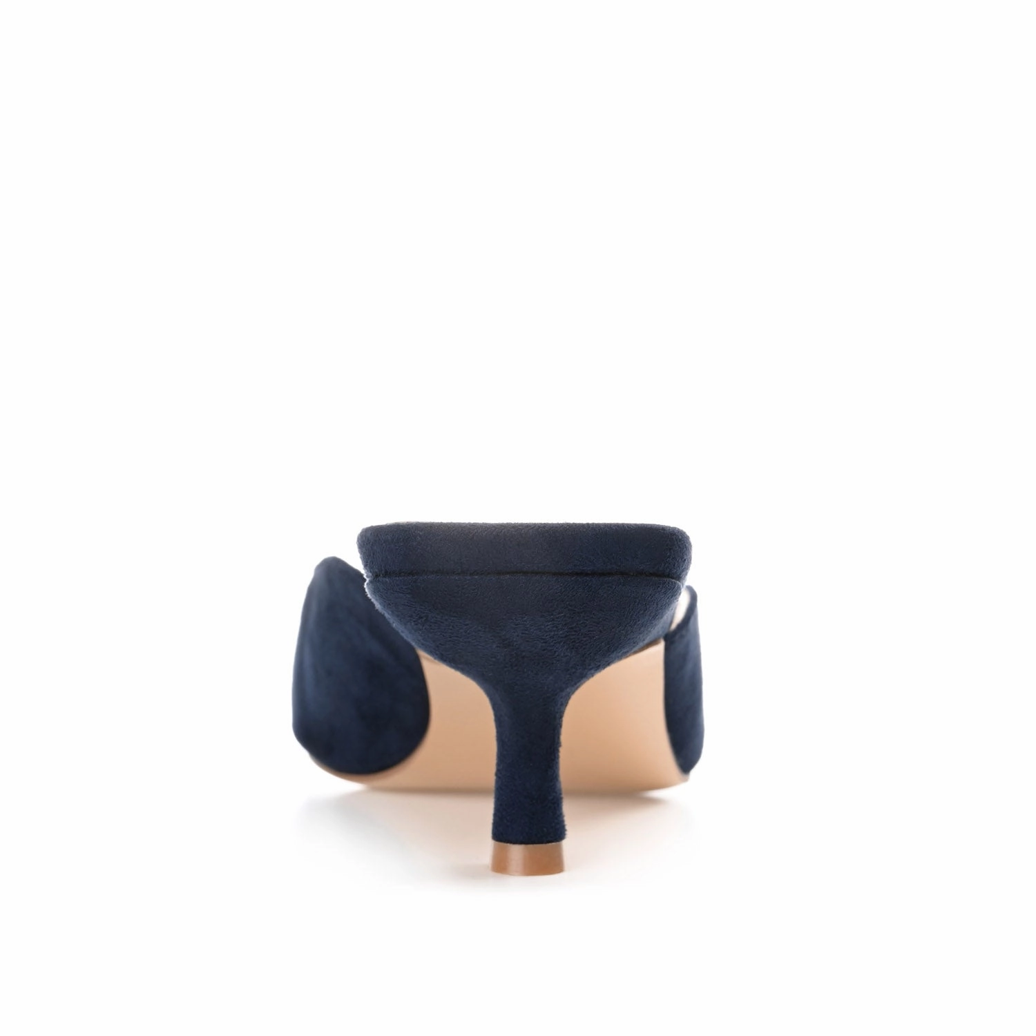 LARNA FAUX SUEDE PEEP TOE KITTEN HEELS IN WIDE