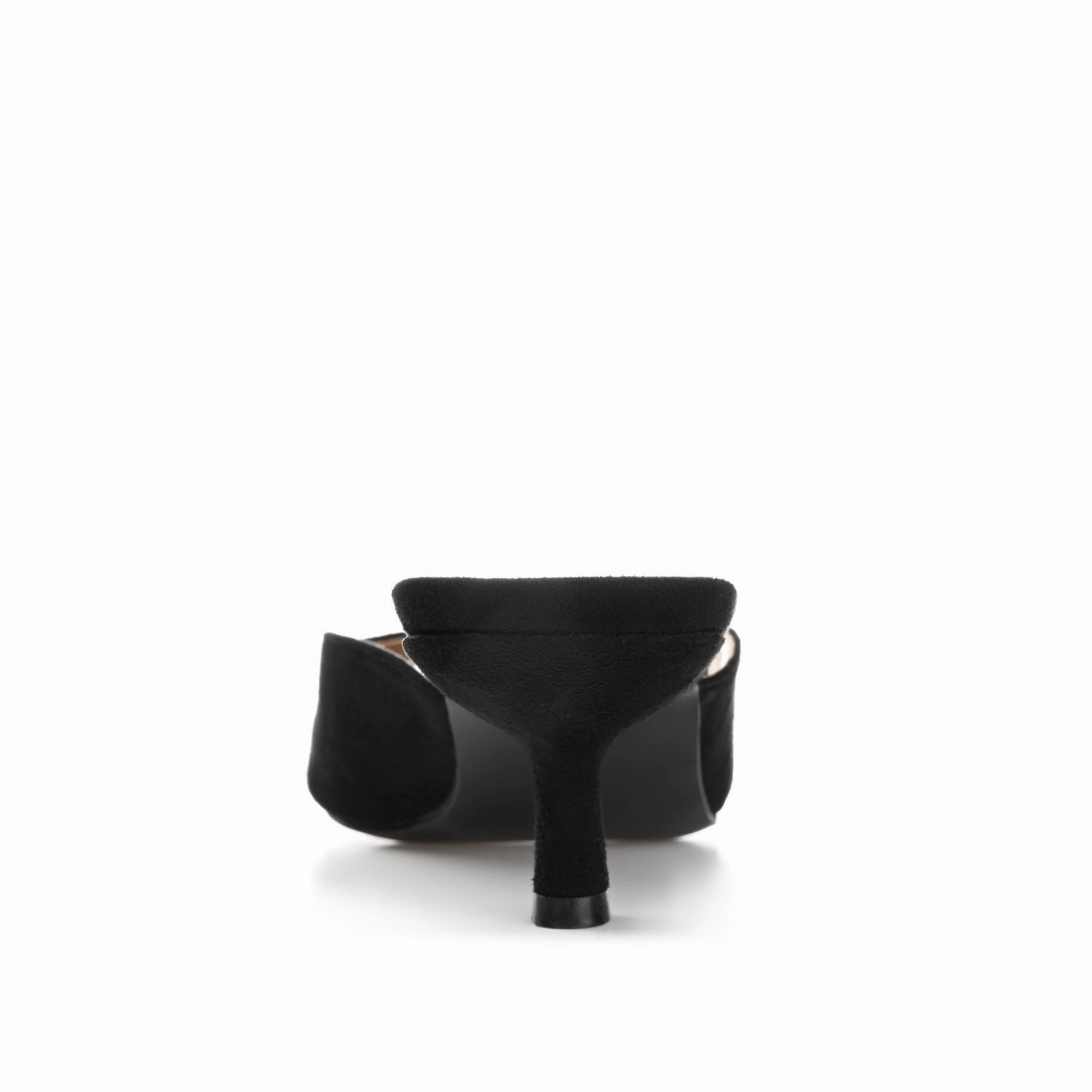 LARNA FAUX SUEDE PEEP TOE KITTEN HEELS IN WIDE