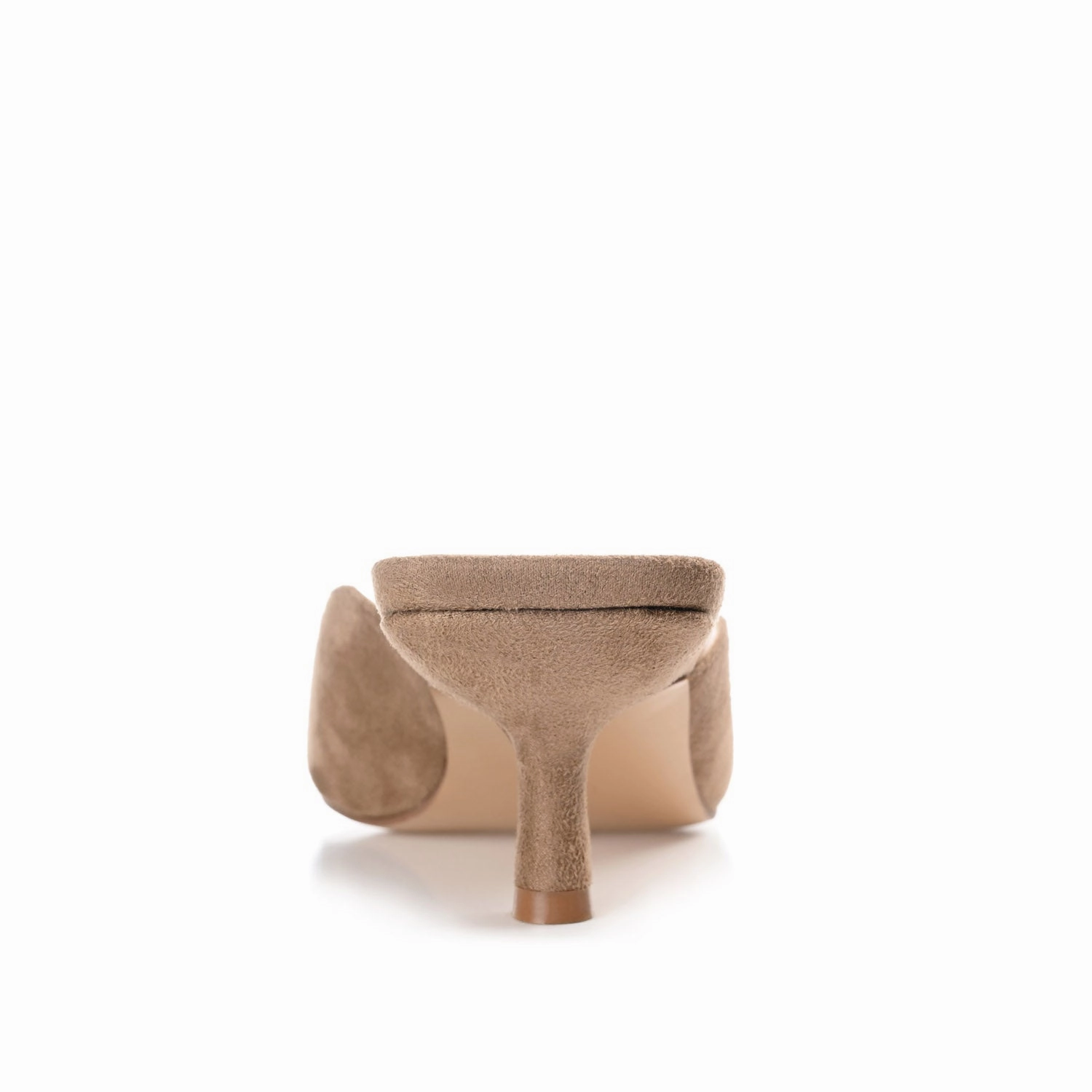 LARNA FAUX SUEDE PEEP TOE KITTEN HEELS IN WIDE