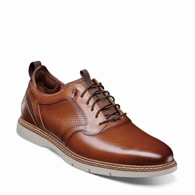 Men's Stacy Adams, Sync Plain Toe Elastic Lace Oxford Calf Oxfords