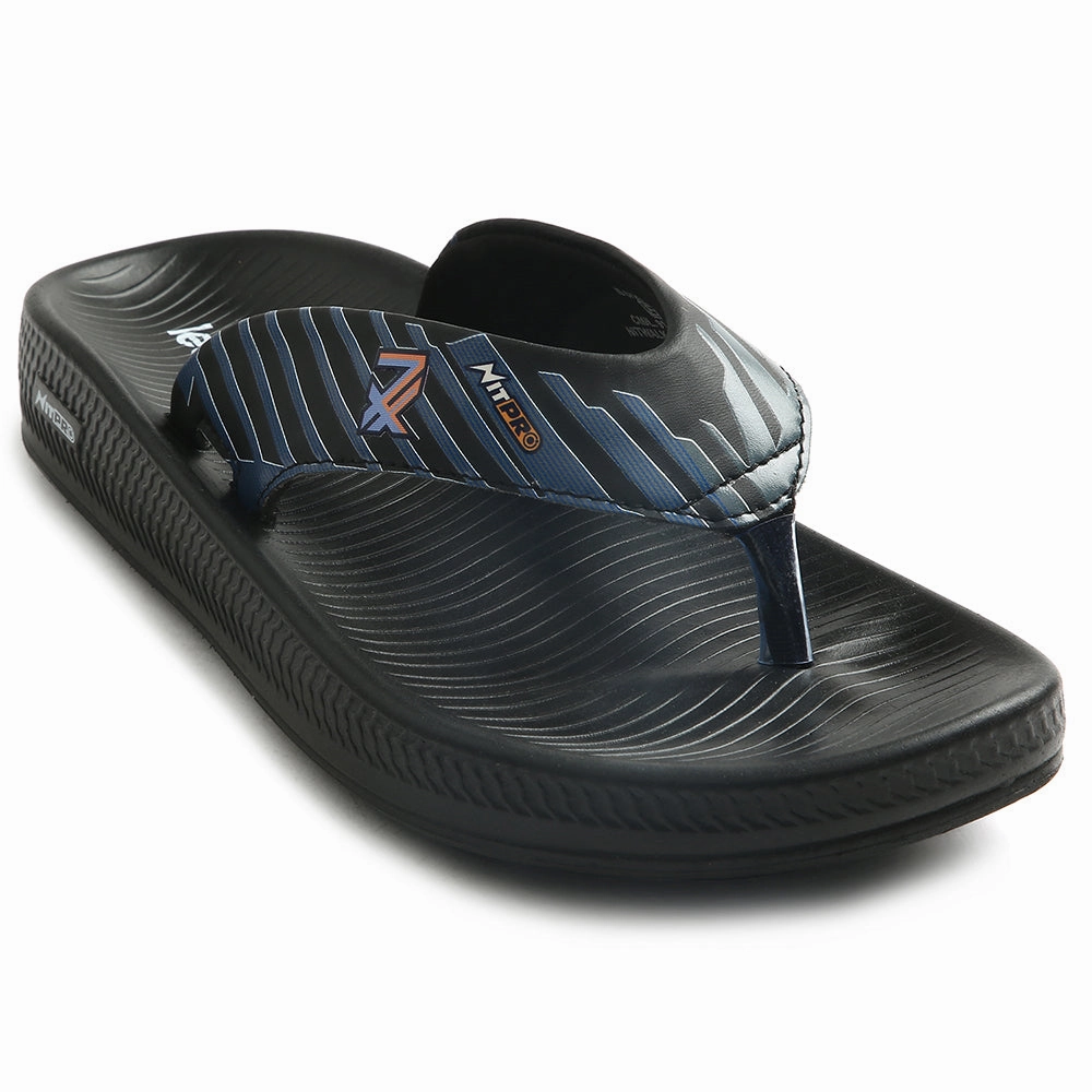 Leap7x Black Casual Flip Flop For Men NITWALK-1 By Liberty Flip Flop Vs Latch