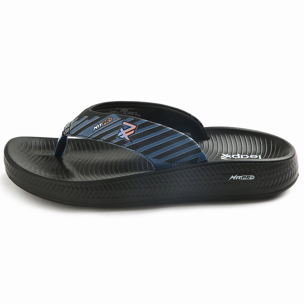 Sr Flip Flop Leap7x Black Casual Flip Flop For Men NITWALK-1 By Liberty