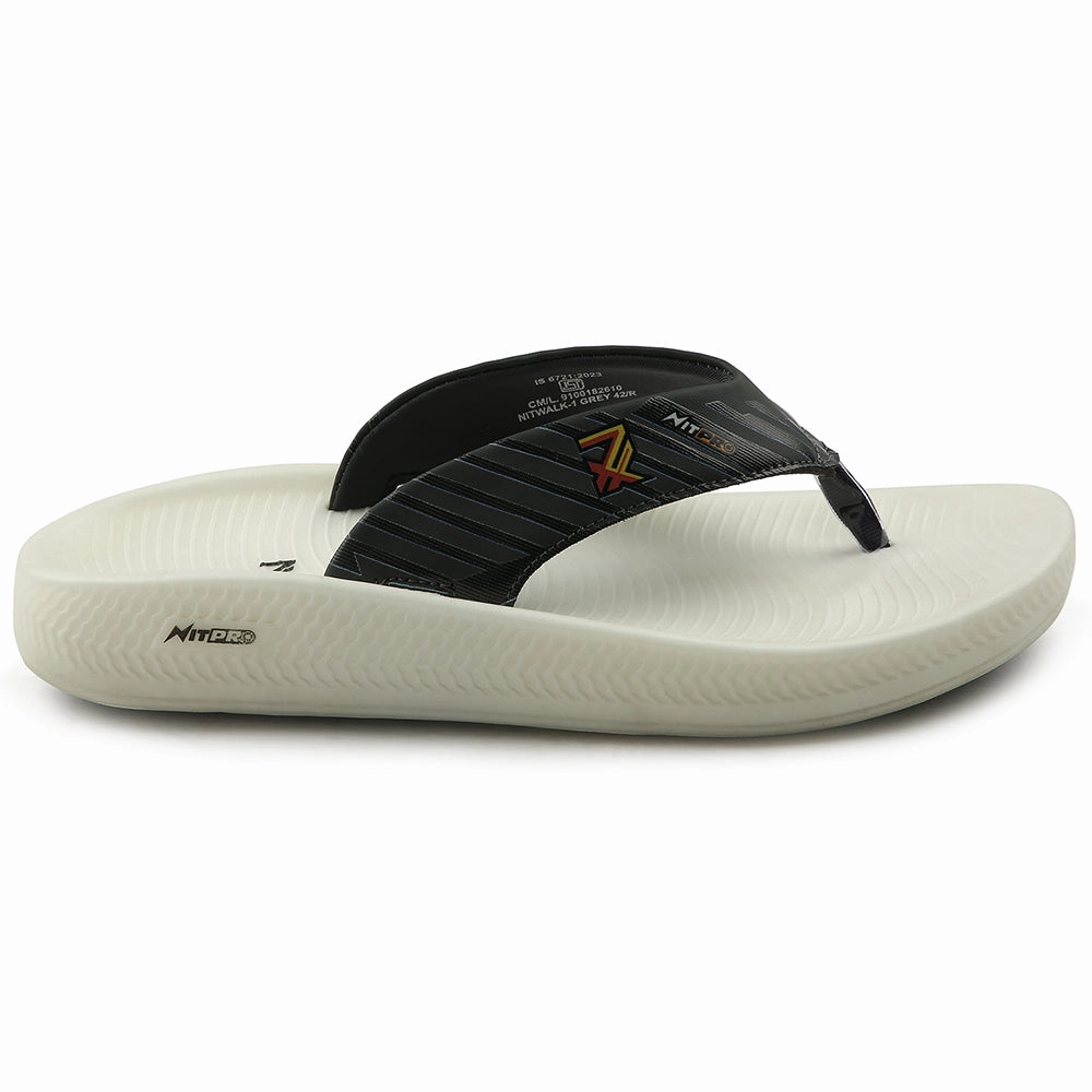 Flip Flops With A Stud Leap7x Grey Casual Flip Flop For Men NITWALK-1 By Liberty