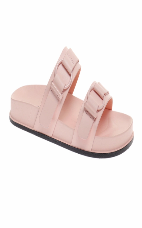 Leather Double Strapped Sandals Wooden Clog Sandals
