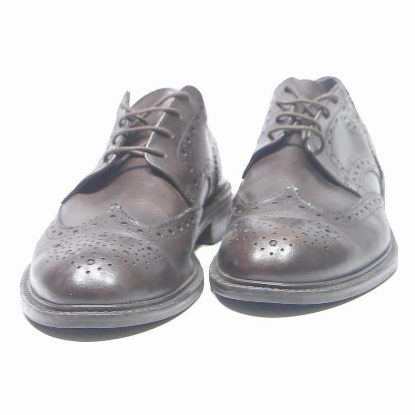 Leather Mens Brogue Shoes Black UK 11 Classic Formal Smart Dress Lace-Up Tan Brogue