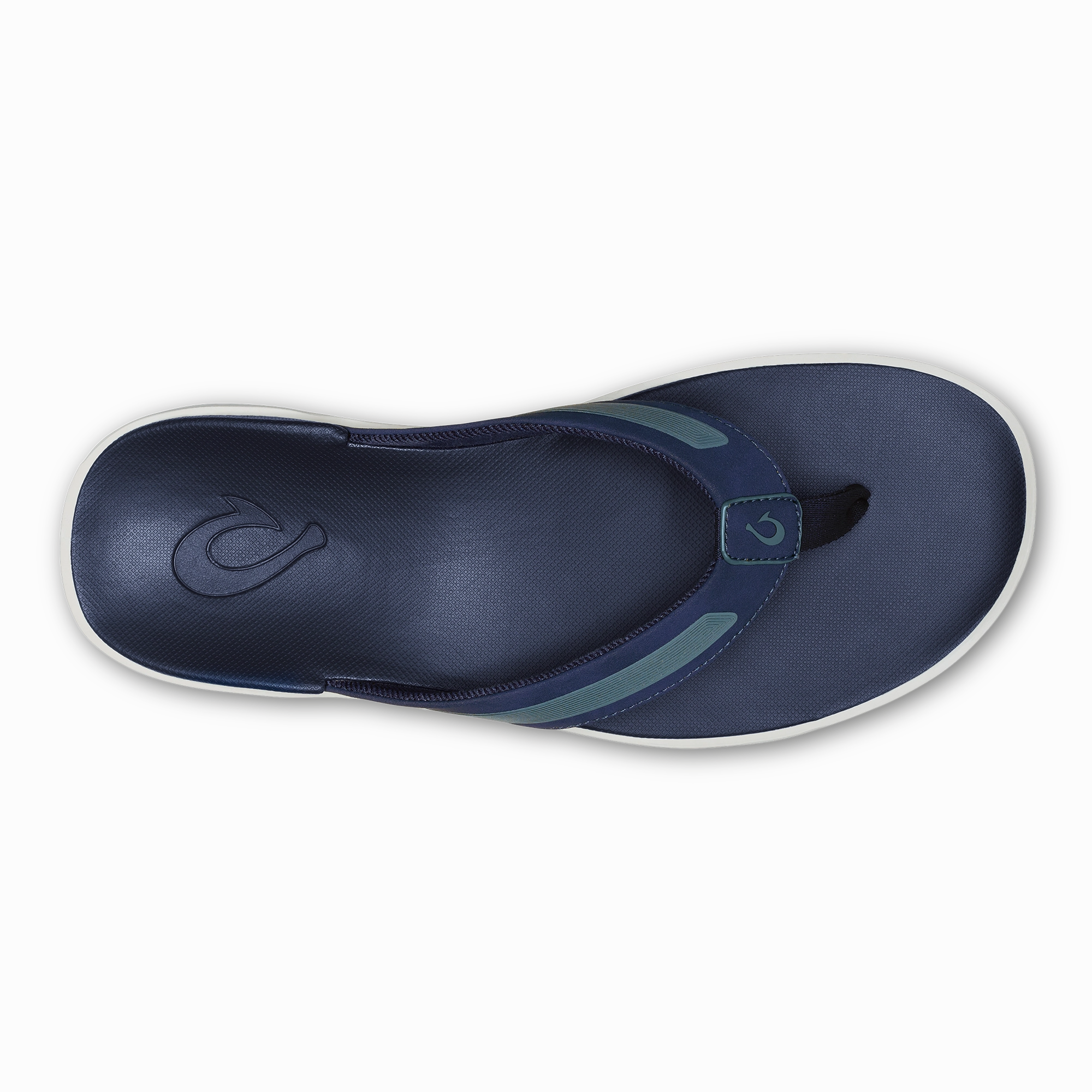 Leeward - Navy Flip Flops With Bow On Top