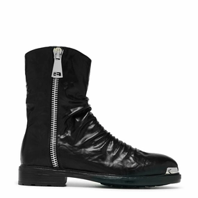 Legionary Men's Field Boots - Withered Black Wool Lined Chelsea Boots
