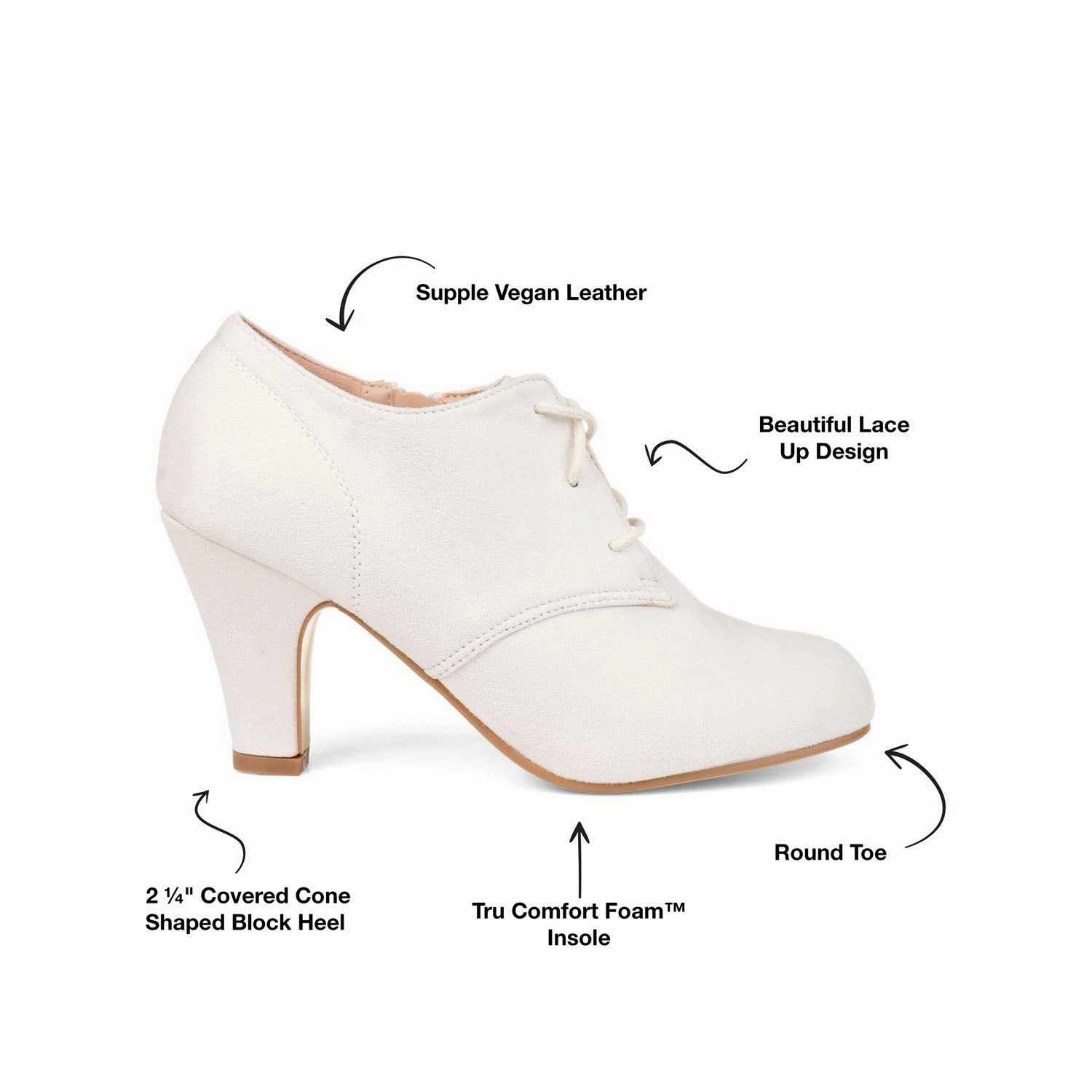 LEONA LACE-UP BOOTIES IN FAUX SUEDE Footmates Oxfords