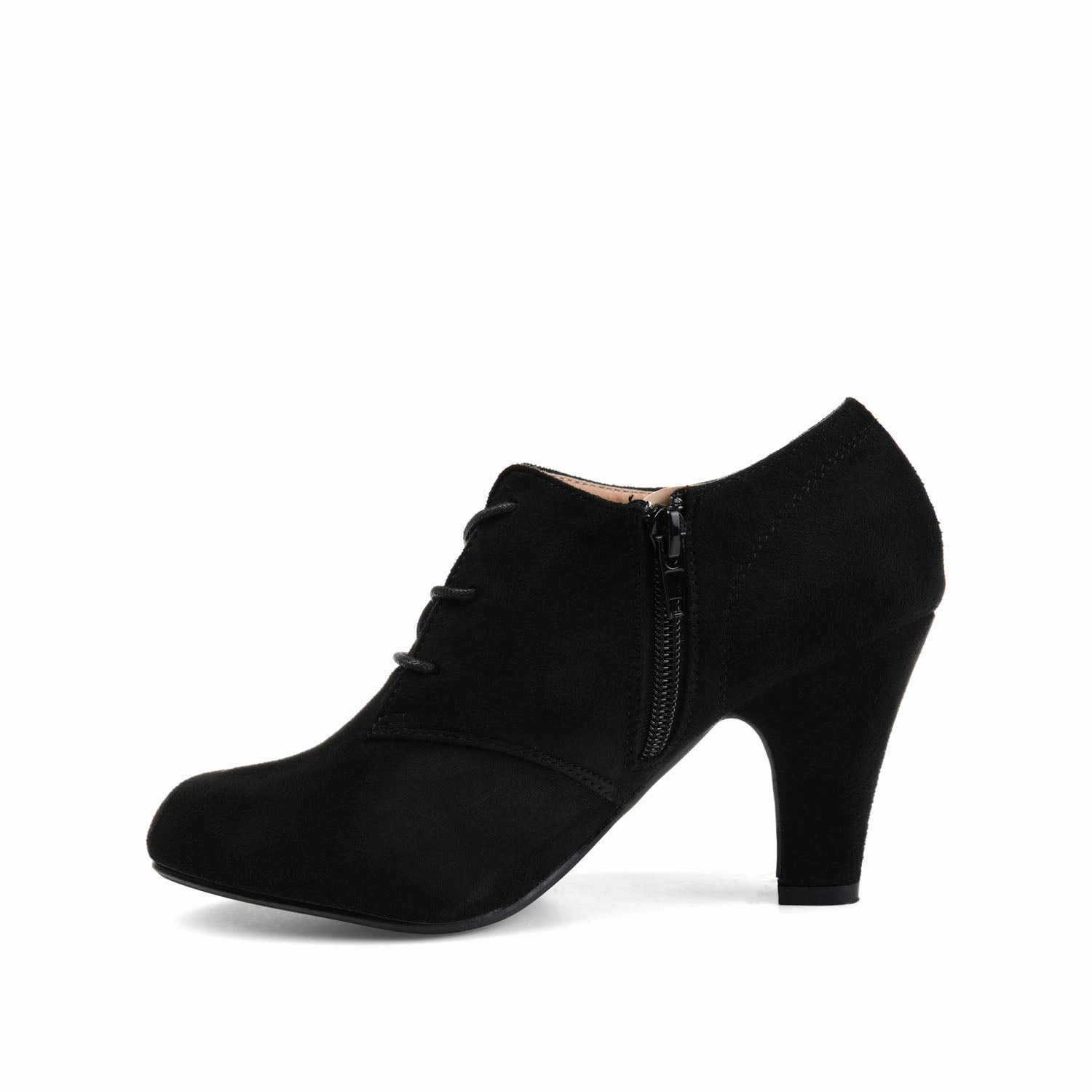 LEONA LACE-UP BOOTIES IN FAUX SUEDE Solo Oxford