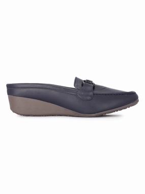 Leto Cushioned Back Open Mules Heeled Loafers Outfit
