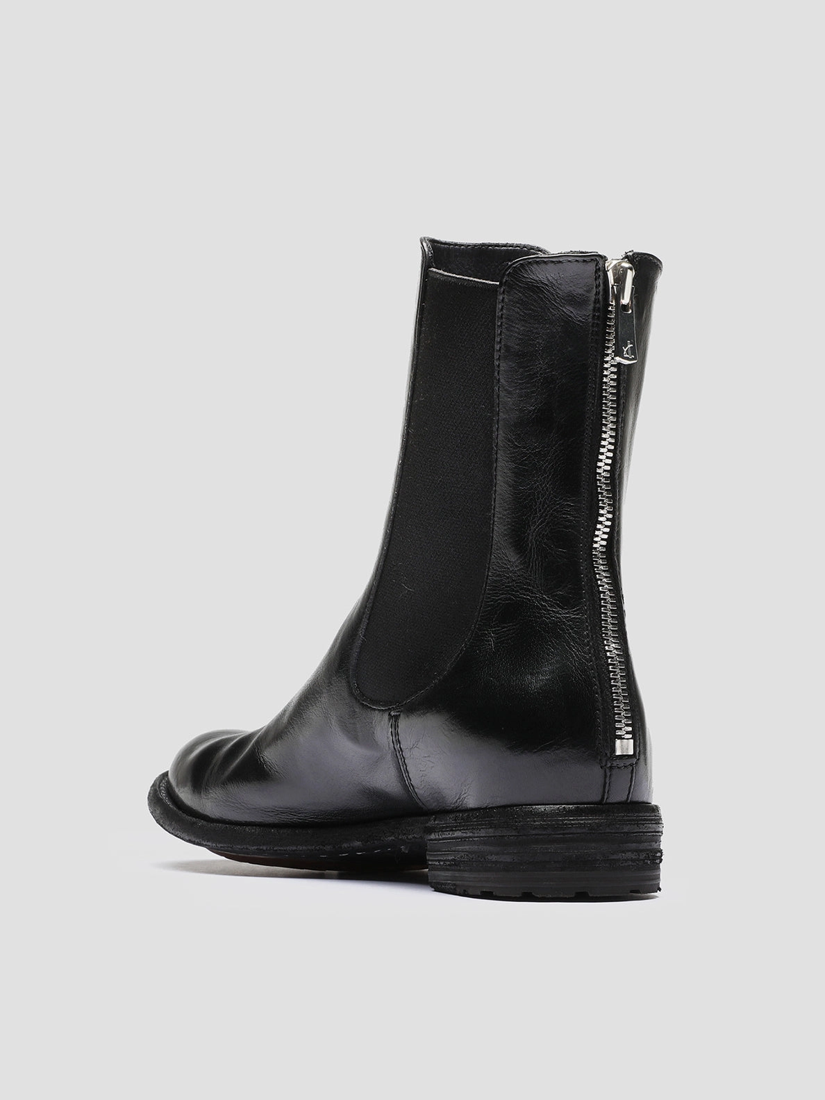 Chelsea Boots With Thick Sole LEXIKON 073 - Black Leather Chelsea Boots