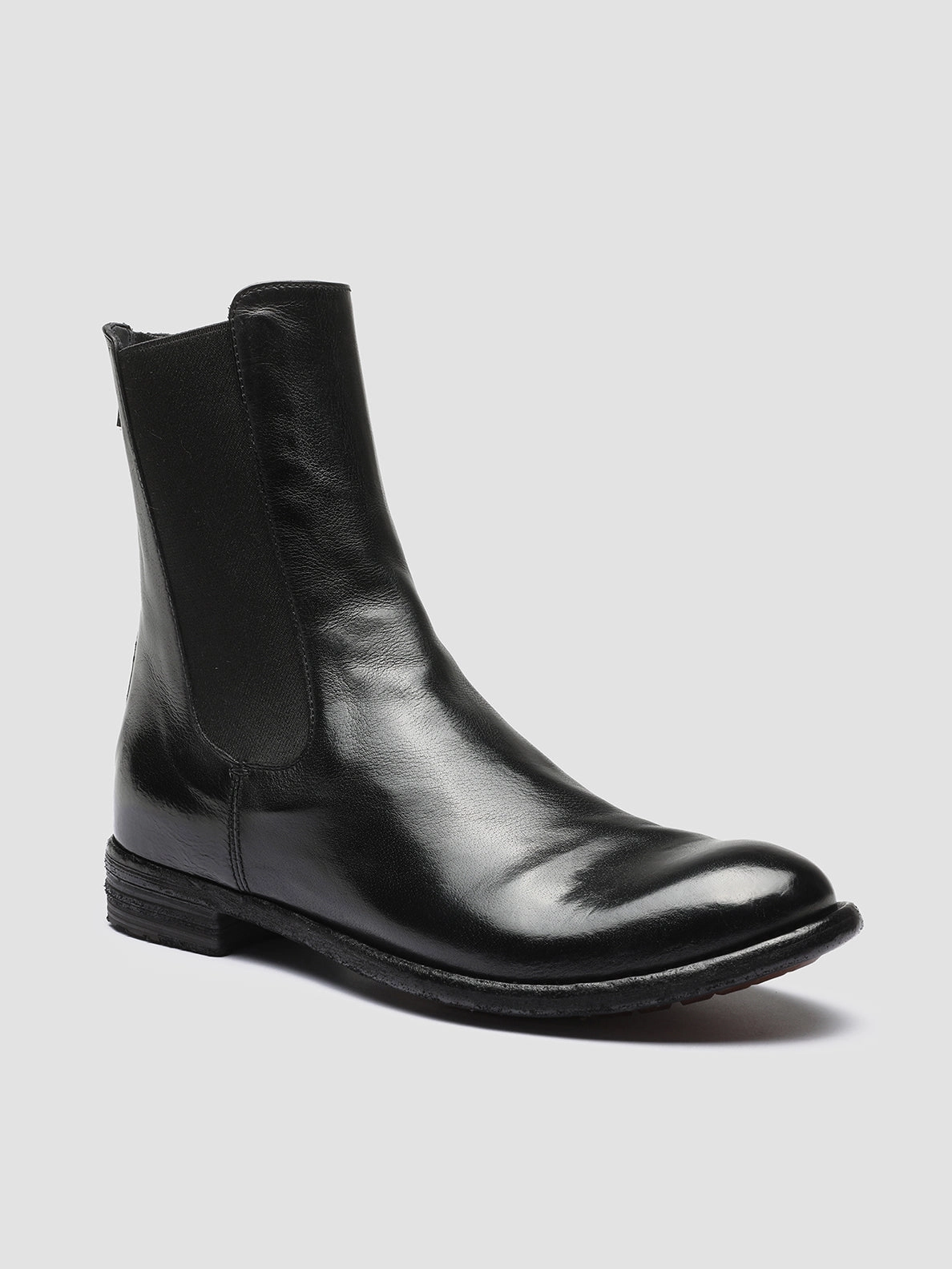 Brushed Leather Chelsea Boots LEXIKON 073 - Black Leather Chelsea Boots